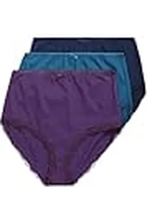 Ulla Popken Dames grote maten grote maten plus size maxislips, verpakking van 3 stuks, kanten randen, hoge taille, , 42/44