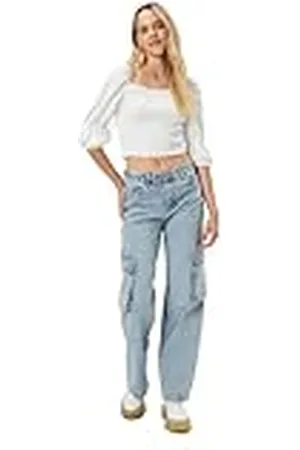 Koton Dames Puff Sleeve Gimped Blouse, , M