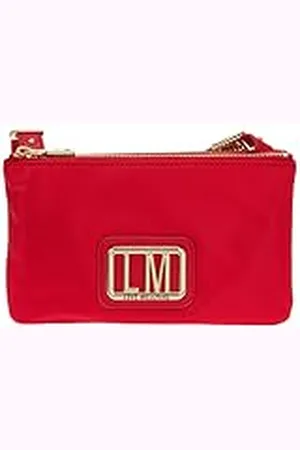 Moschino Women Lm plaque crossbody bags rosso