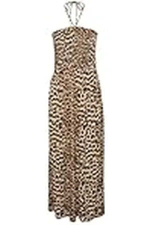 Kaffe Maxi-jurk met strapless smock top stropdas hals A-lijn rok bedrukt, , 40