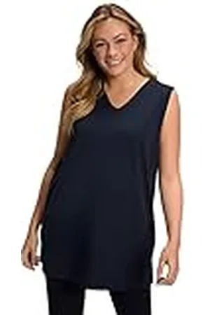 Ulla Popken Dames basic v-top t-shirts, , 66/68 NL