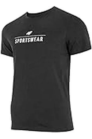 4F Heren T-shirt TSM354 T-shirt, donkergrijs melange, L voor heren, , L