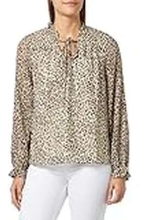 NAEMI Damesblouse met luipaardprint, , S
