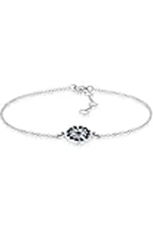 Elli Armband Dames Boze Oog Symbool en Kristallen in 925 Sterling Zilver