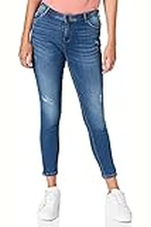 Noisy May NMKIMMY Cropped Skinny Fit Jeans voor dames, blauw (medium blue denim), 27W / 30L
