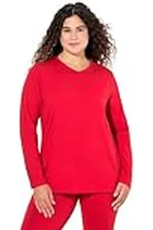 Ulla Popken Dames grote maten grote maten plus size ski-functioneel shirt, sneldrogend, loop lange mouwen, , 58-60