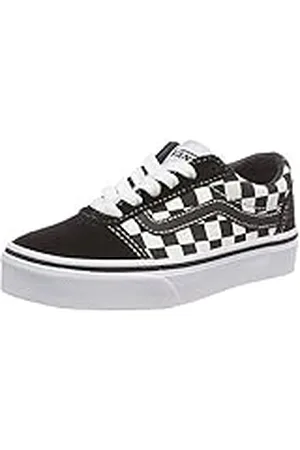 Vans Ward Sneakers voor jongens, Geruit Zwart True White, 1 UK Child