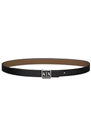 Armani Exchange Sustainable, omkeerbare riem met gesp met logo, , 100, , 100
