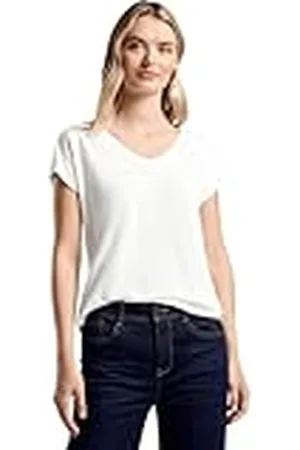 Street one T-shirt met smock-detail, , 34