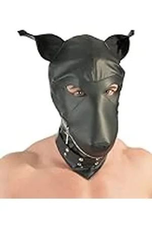 Black Level Imitatieleer hondenmasker, , Einheitsgröße (Herstellergröße:)