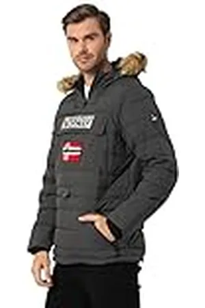Geographical Norway Coconut Heren Parka Lang Warm Herfst Winter - Waterdichte jas Waterafstotend - Jas met capuchon van bont voor buiten - Winddichte jas - Heren ( 2XL), , XXL