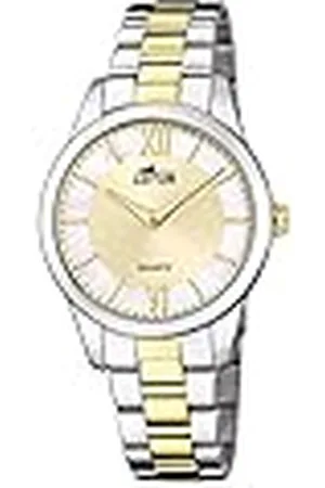 Lotus Dameshorloge van roestvrij staal in de kleur zilver-goud-parelmoer 34mm, waterdichtheid: 5bar, 18890/1