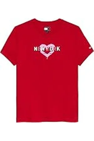 Tommy Hilfiger Vrouwen ABO TJ X NYC TEE 2 DW0DW21769 S/S T-shirt, rood (rood warm), M, , M