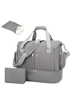 Kono Reistas 32L Waterbestendige Sporttas met Schoenencompartiment Toilettas Afneembare Schouderriem Lichtgewicht Reistas Bagage Weekendtas met Trolley Sleeve