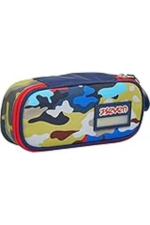 7 for all Mankind Zeven ovale etui, camouflagevlekken, , met interne pennenhouderorganizer
