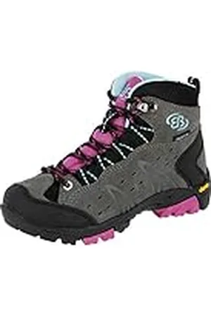 BRUTTING Mount Bona High Kids Uniseks, kinderen Trekking- & wandellaarzen, Grijs/lila/blauw, 37 EU