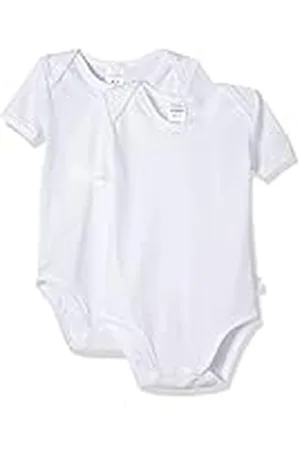 Schiesser Unisex Baby 2 PACK Bodies mit Arm - 100% Organic Bio Baumwolle - Größe 56 bis 104