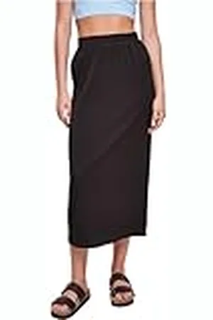 Urban classics Dames Rib Jersey Midi Rok, Midi Rok voor dames, verkrijgbaar in , maten XS - 5XL, , M
