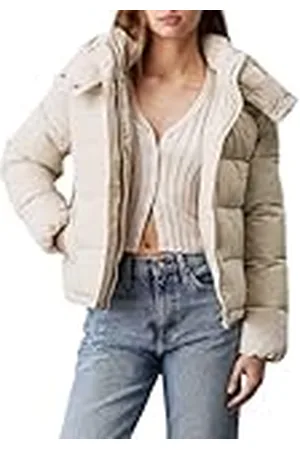 Calvin Klein Korte matte pufferjas met capuchon voor dames, , L