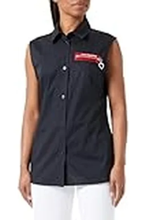 Moschino Dames Regular Fit Mouwloos Shirt, , 44, , 44