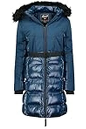 Geographical Norway Dorifore Lady Lange parka voor dames, dik, warm, herfst, winter, dunne jas, capuchon, imitatiebont, winddichte jas, elegante donsjack voor dames ( , L), , L