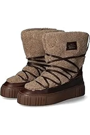 GANT FOOTWEAR SNOWMONT halflange laarzen voor dames, taupe/donkerbruin, 36 EU