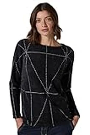 CECIL Dames Big Featheryarn Jacquard T-shirt, , XXL