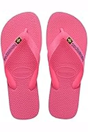Havaianas Brasil-slipper met logo, Crystal Rose, 7 UK kind