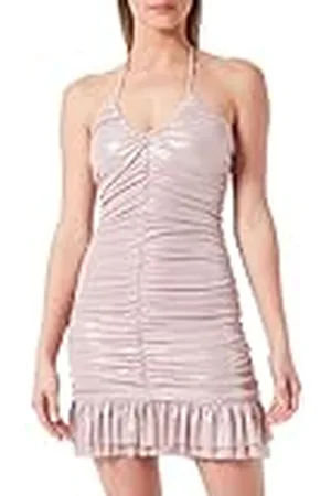 Koton Dames Drape Party Dress Halter Neck Frilled, , S