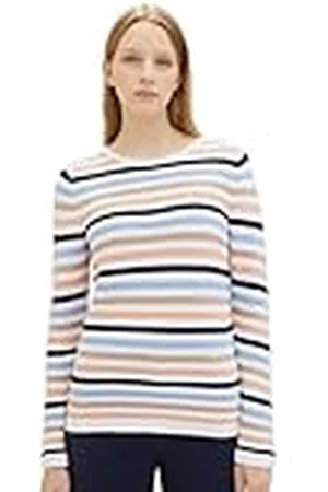 TOM TAILOR Basic gebreide trui voor dames van biologisch katoen, , XS
