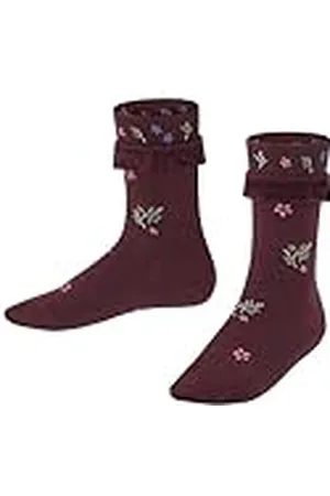 Falke Unisex kinderen Country Flower duurzame katoenen wol halfhoog met patroon 1 paar sokken, , 39-42