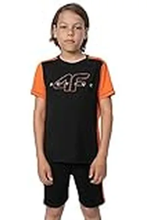 4F T-shirt Fnk M167 Color Deep Black, maat 146/152 voor heren, , 146-152