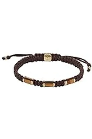 Fossil Armband voor mannen Alle Gestapelde Tijgeroog Armband, Lengte: 400mm+50mm, Breedte: 8mm, JF04471710