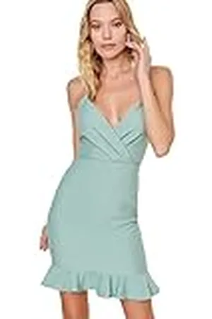 Trendyol Mint Hanging cocktailjurk voor dames, maat 38