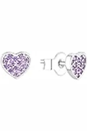 QS by s.Oliver Oorbellen 925 sterling zilveren meisjes kindersieraden, met zirkonia synth., 0,6 cm, zilver, hartje, Wordt geleverd in sieraden geschenkverpakking, 2036461