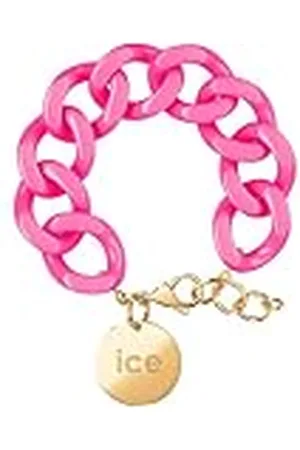 Ice-Watch ICE - Jewellery - Chain bracelet - Neon pink - Gold - XL mesh armband voor vrouwen met gouden medaille (020927)