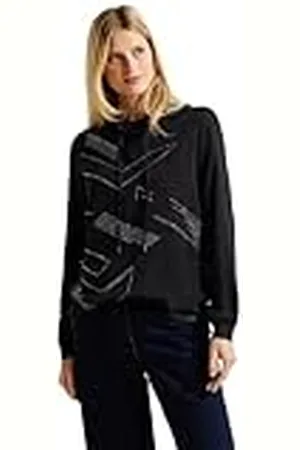 CECIL Stone Artwork Mat Mix Blouse, , XL