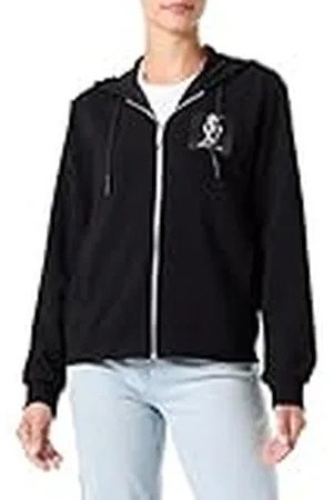Armani Exchange Stretch Scuba Full Zip Hoodie met Stacked Ax Logo Hooded Sweatshirt, , M