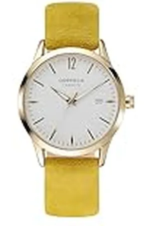ORPHELIA Fashion analoog kwartshorloge voor dames, suède, met leren armband, , Riemen.