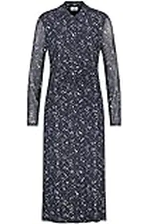 Gerry Weber Dames 880036-35026 jurk gebreide jurk, zwart/blauw print, 42