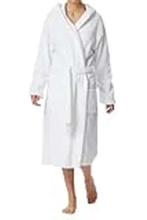 Schiesser Badjas voor dames met capuchon badstof 120 cm lengte - katoen, , L