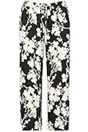 Taifun Dames 320317-11014 broek, zwart patroon, 36, , 36