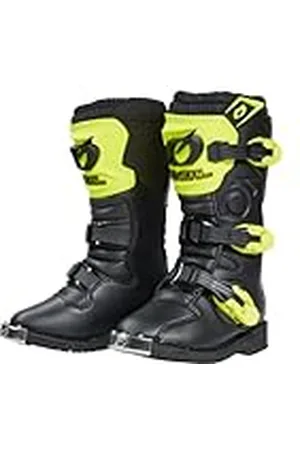 Oneal Motorcross Laarzen Kinderen Enduro Motorfiets Comfortabel Air-Mesh, vier gespen, hoge kwaliteit synthetisch materiaal Laarzen Rider Pro Jeugd Zwart Neon Geel Maat 6/38