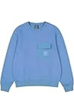 Champion Legacy C-Tech (220406) - Soft Compact Poly Fleece Pocket Crewneck Sweatshirt, Turquoise Blue (CBU), XS Heren FW24, , XS