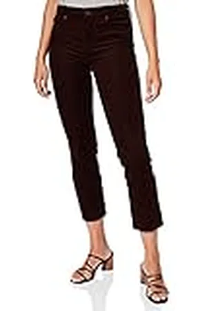 7 for all Mankind Dames The Straight Crop Corduroy Coffee Broek, , 31W x 30L