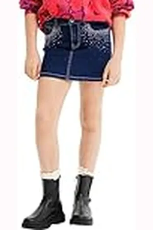 Desigual Fald_Gaynor Girl Denim Rok Mini voor meisjes, , 14 Jaren