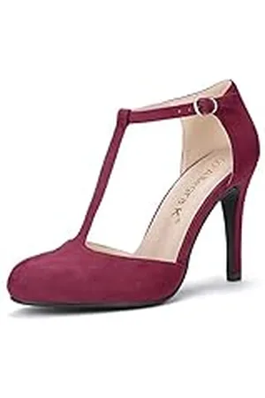Allegra K Dames ronde teen stilettohak T-strap jurk pumps, , 38 EU