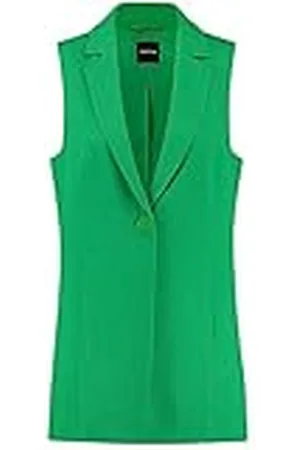 Taifun Damesvest met revers, mouwloos vest, voor binnen, lang vest, effen kleuren, , 38