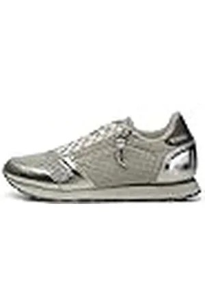 Woden Dames Ydun Metallic Zipper Sneakers Maat 40,049 Sea Fog Grey, , 40 EU Smal