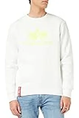 Alpha Industries Basic sweater met neon-print voor heren, , M